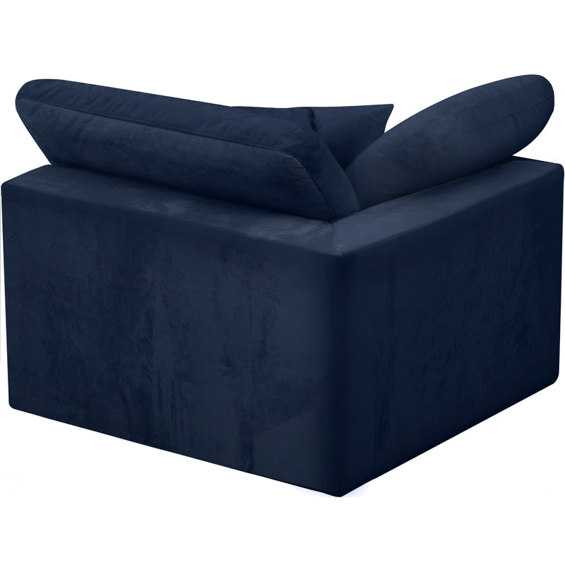 Meridian Cozy Navy Velvet Chair IMAGE 2