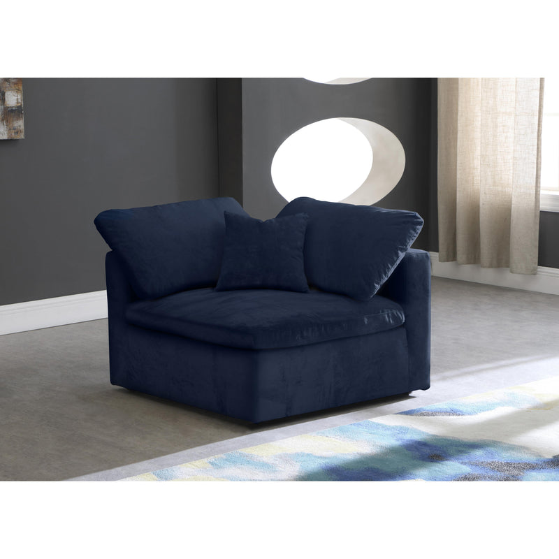 Meridian Cozy Navy Velvet Chair IMAGE 3