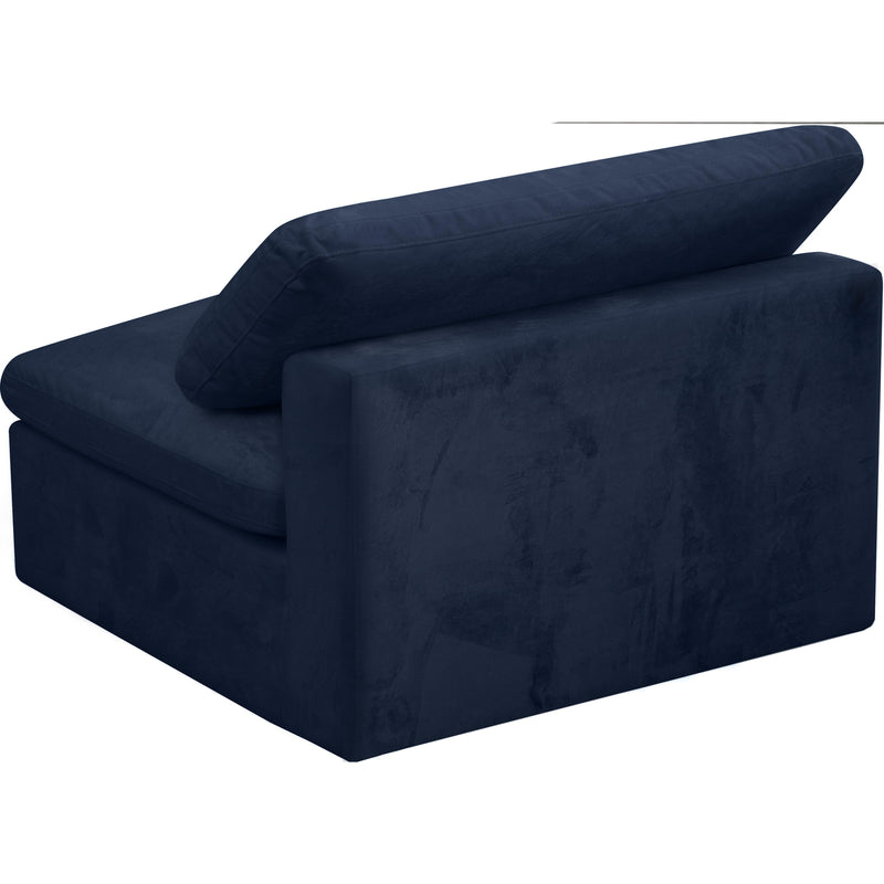 Meridian Cozy Navy Velvet Chair IMAGE 2