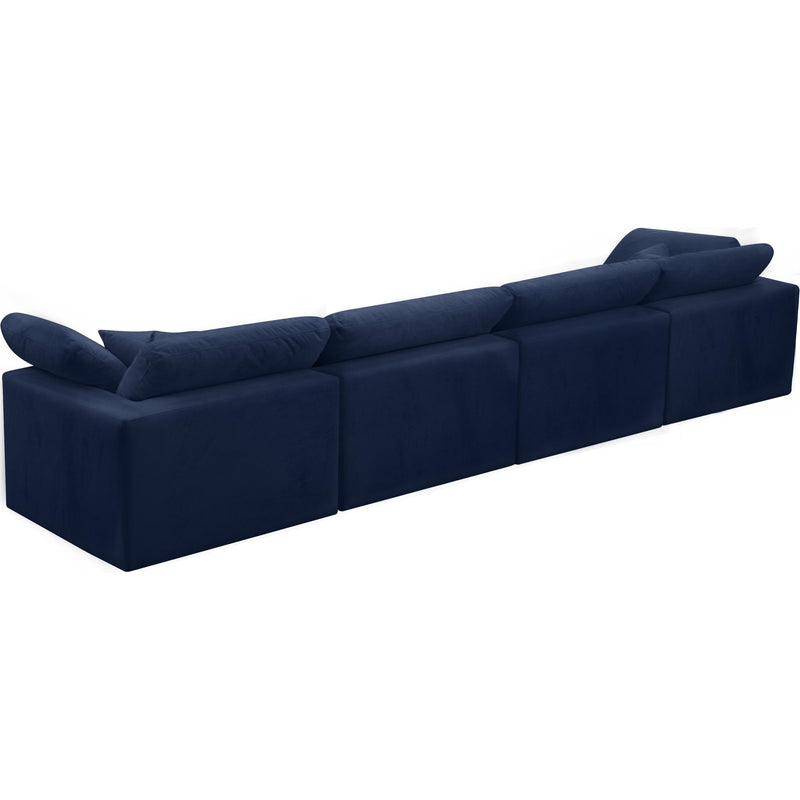 Meridian Cozy Navy Velvet Comfort Modular Sofa IMAGE 2