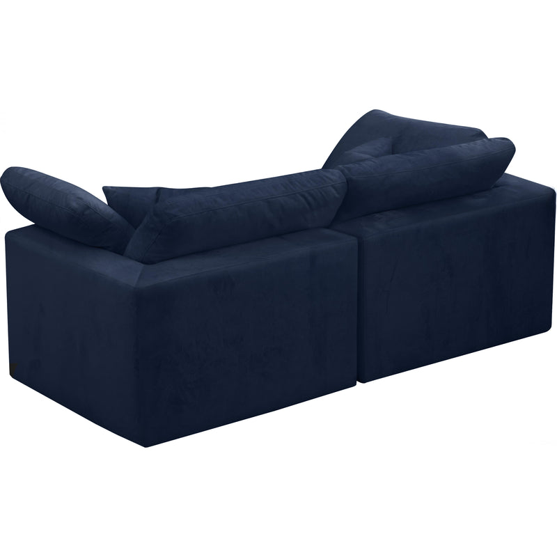 Meridian Cozy Navy Velvet Comfort Modular Sofa IMAGE 2