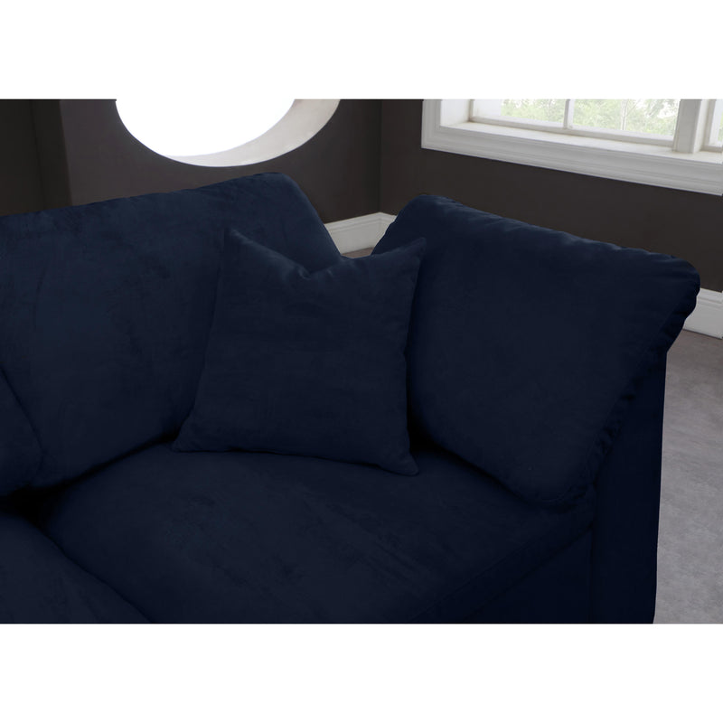 Meridian Cozy Navy Velvet Comfort Modular Sofa IMAGE 6