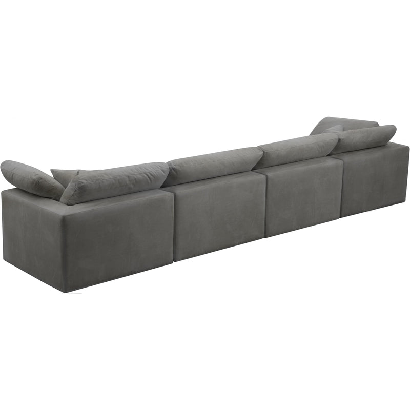 Meridian Cozy Grey Velvet Comfort Modular Sofa IMAGE 2