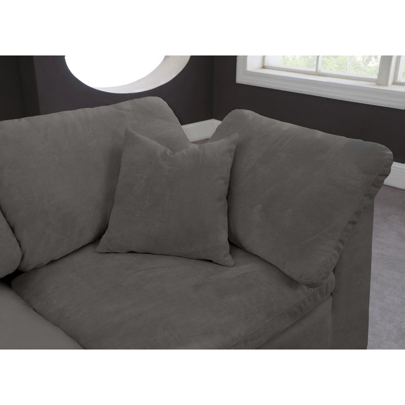 Meridian Cozy Grey Velvet Comfort Modular Sofa IMAGE 6