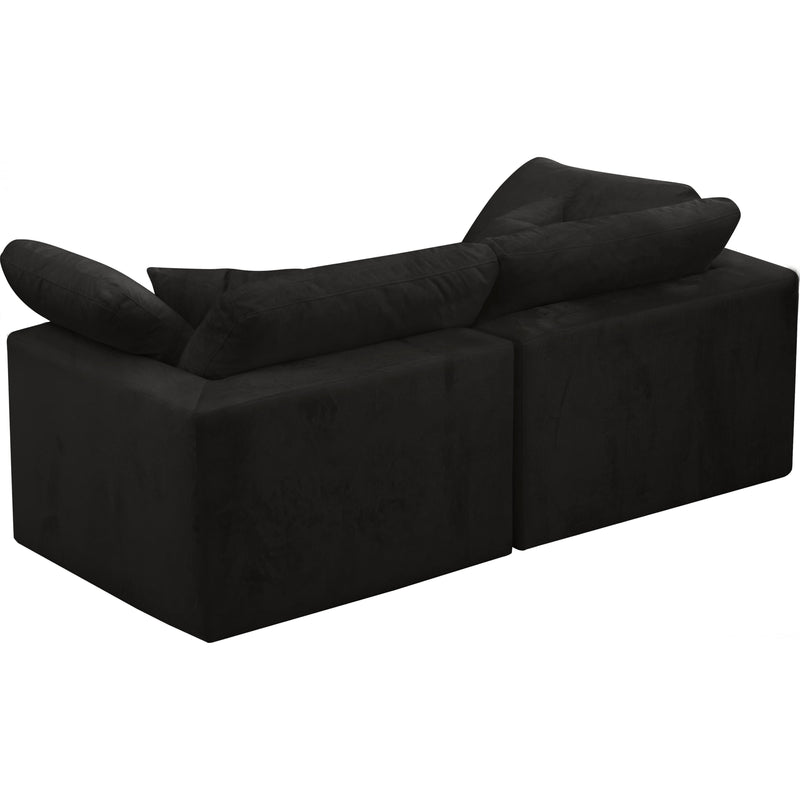 Meridian Cozy Black Velvet Comfort Modular Sofa IMAGE 2