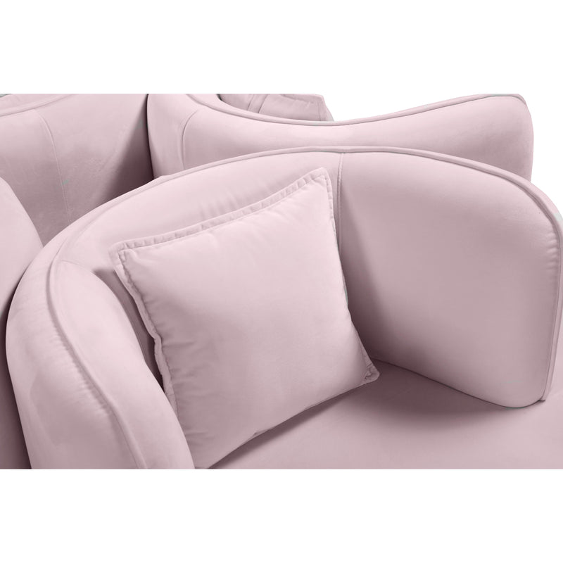 Meridian Circlet Pink Velvet Round Sofa Settee IMAGE 4