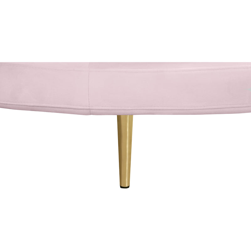 Meridian Circlet Pink Velvet Round Sofa Settee IMAGE 7