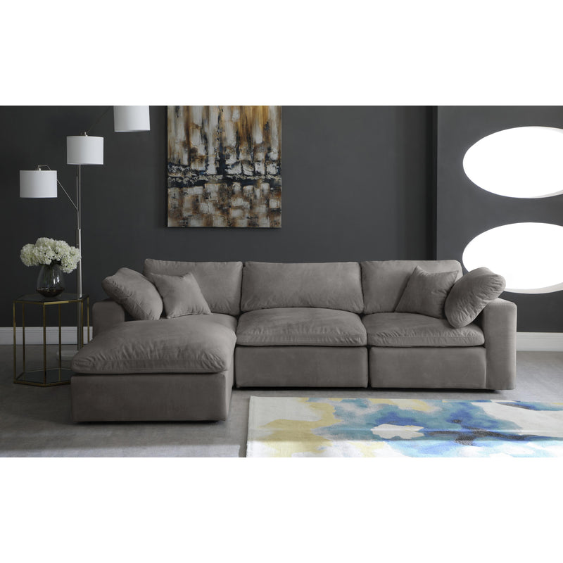 Meridian Cozy Grey Velvet Comfort Modular Sectional IMAGE 6