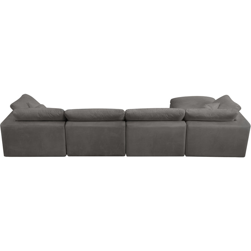 Meridian Cozy Grey Velvet Comfort Modular Sectional IMAGE 3