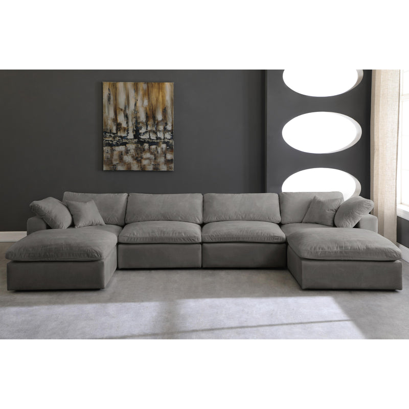 Meridian Cozy Grey Velvet Comfort Modular Sectional IMAGE 3