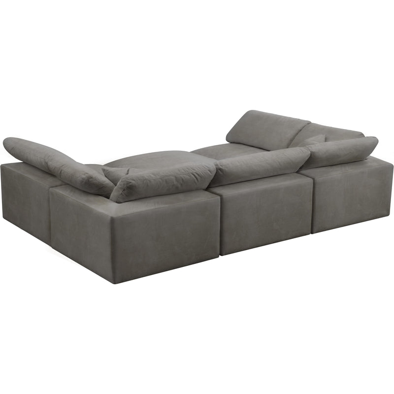 Meridian Cozy Grey Velvet Comfort Modular Sectional IMAGE 2