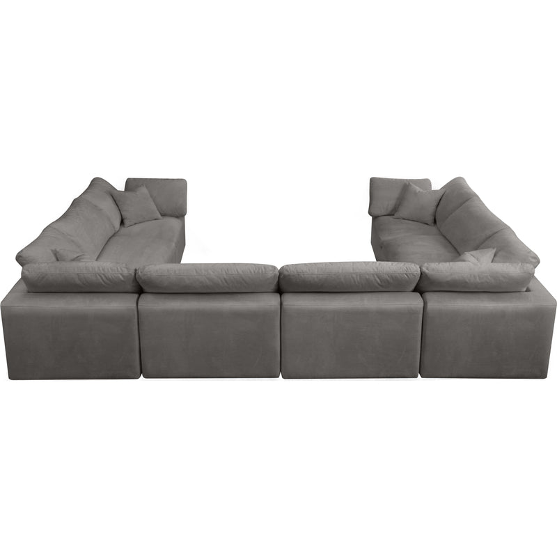 Meridian Cozy Grey Velvet Comfort Modular Sectional IMAGE 3