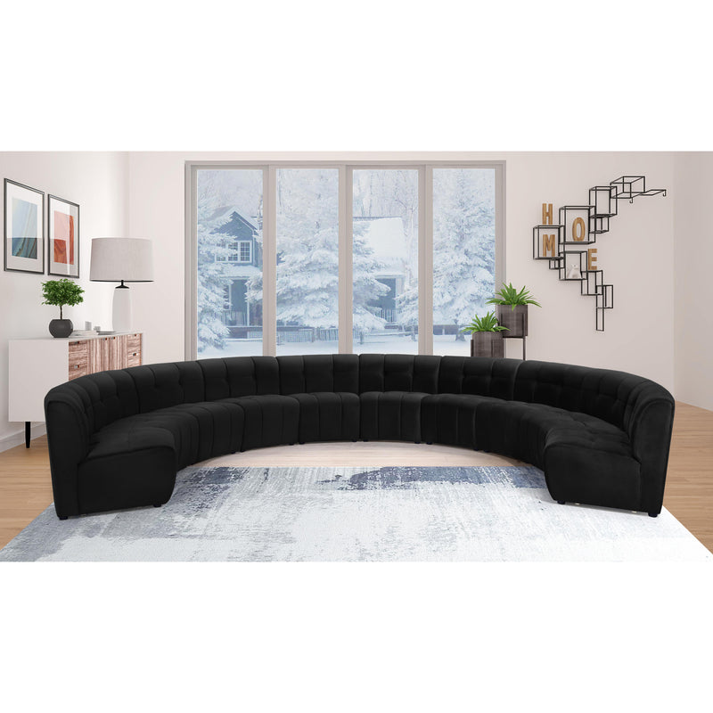 Meridian Limitless Black Velvet 10pc. Modular Sectional IMAGE 12