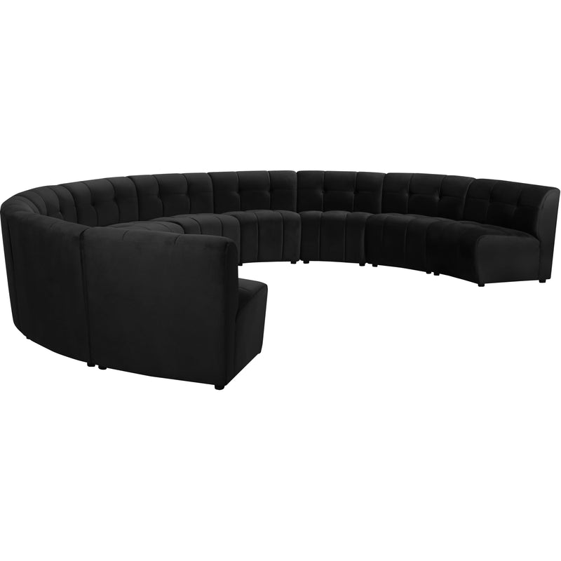 Meridian Limitless Black Velvet 10pc. Modular Sectional IMAGE 2