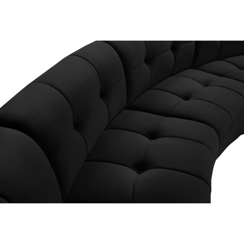 Meridian Limitless Black Velvet 10pc. Modular Sectional IMAGE 6