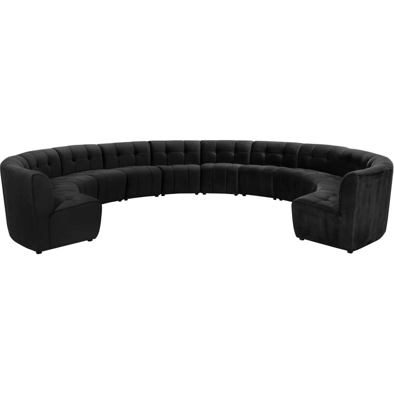 Meridian Limitless Black Velvet 12pc. Modular Sectional IMAGE 1