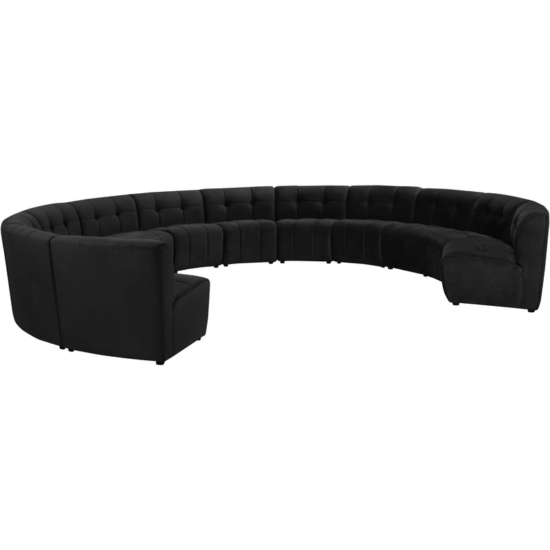 Meridian Limitless Black Velvet 12pc. Modular Sectional IMAGE 2