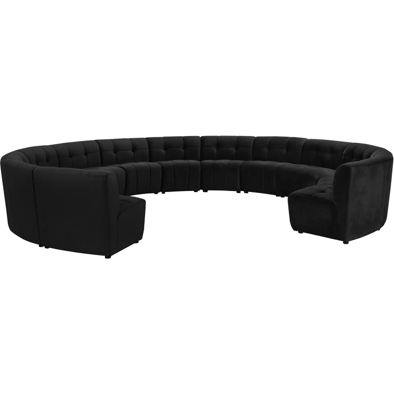 Meridian Limitless Black Velvet 13pc. Modular Sectional IMAGE 2