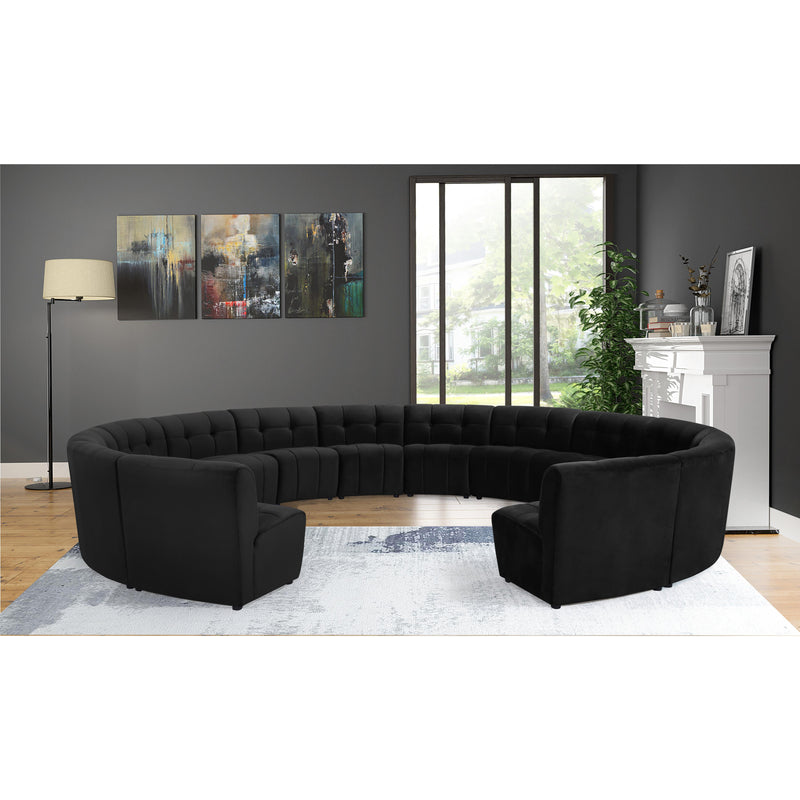 Meridian Limitless Black Velvet 14pc. Modular Sectional IMAGE 11