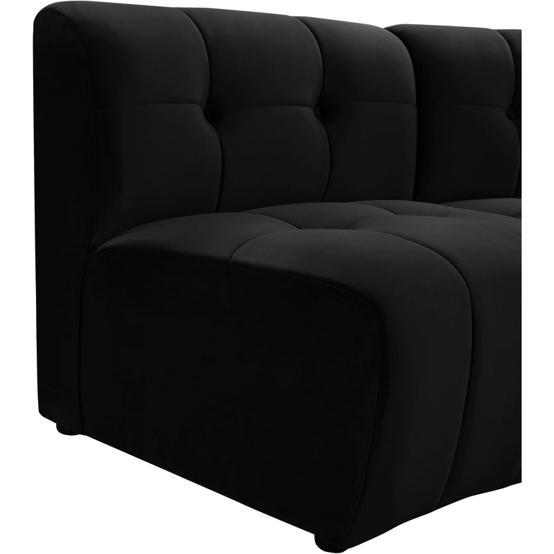 Meridian Limitless Black Velvet 15pc. Modular Sectional IMAGE 8