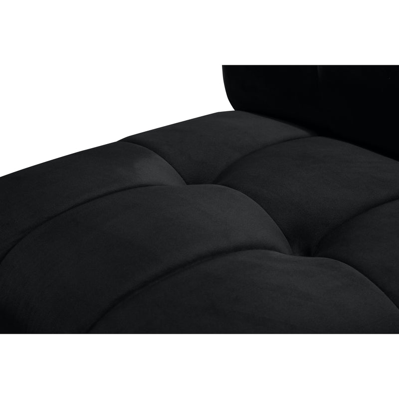 Meridian Limitless Black Velvet 15pc. Modular Sectional IMAGE 9