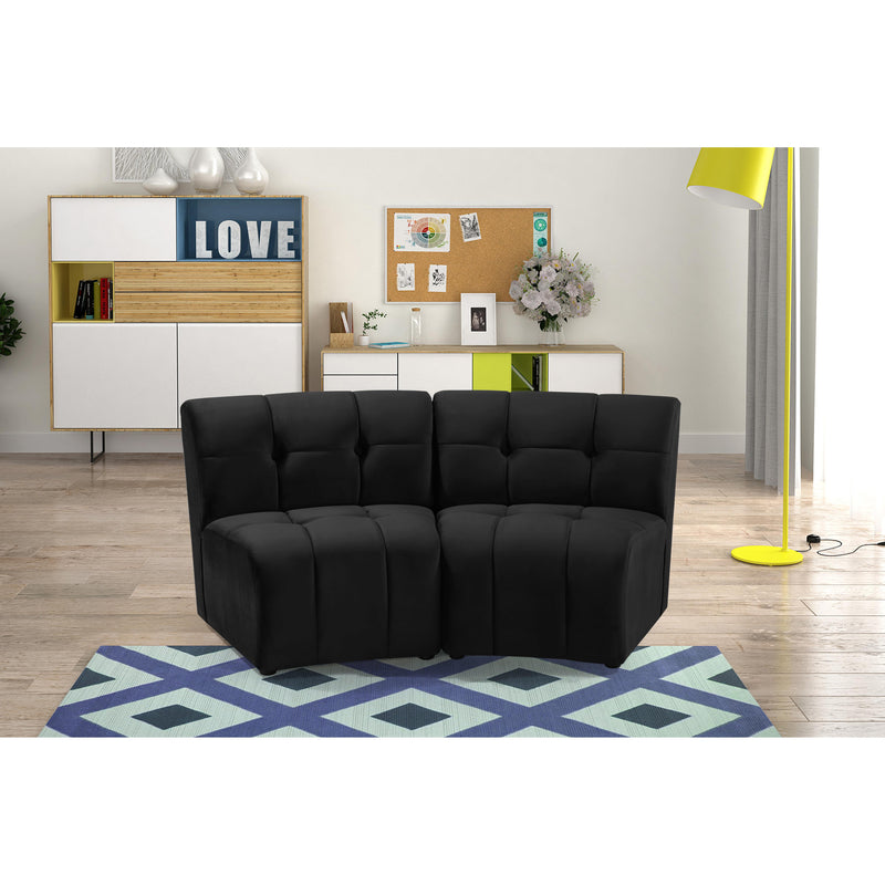 Meridian Limitless Black Velvet 2pc. Modular Sectional IMAGE 12