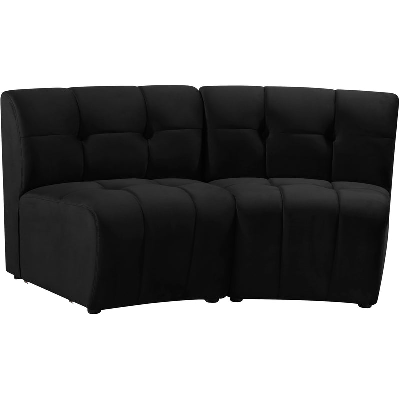 Meridian Limitless Black Velvet 2pc. Modular Sectional IMAGE 2