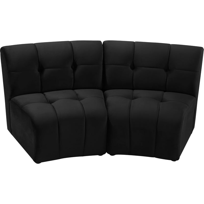 Meridian Limitless Black Velvet 2pc. Modular Sectional IMAGE 4