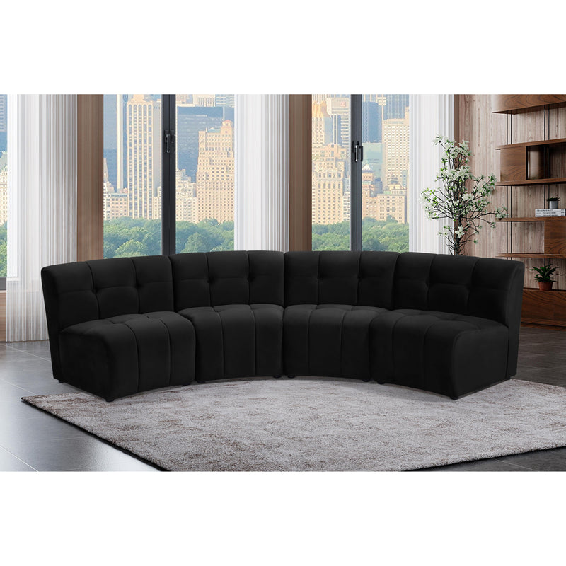 Meridian Limitless Black Velvet 4pc. Modular Sectional IMAGE 13