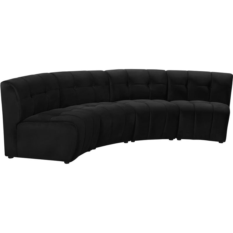 Meridian Limitless Black Velvet 4pc. Modular Sectional IMAGE 2