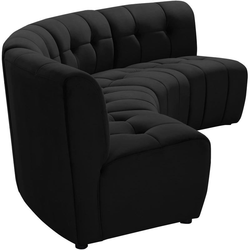 Meridian Limitless Black Velvet 4pc. Modular Sectional IMAGE 5