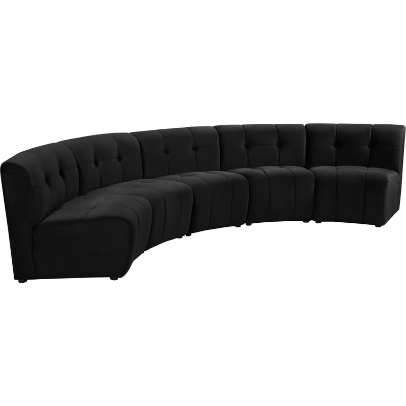 Meridian Limitless Black Velvet 5pc. Modular Sectional IMAGE 2