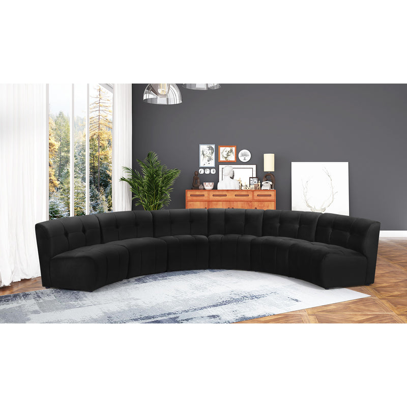 Meridian Limitless Black Velvet 6pc. Modular Sectional IMAGE 12