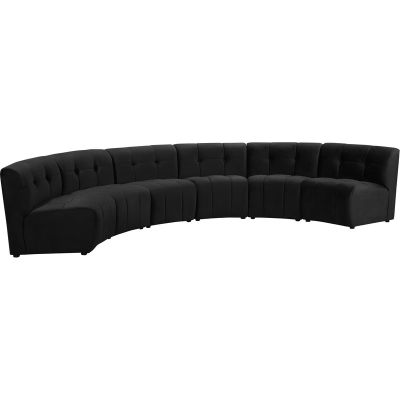 Meridian Limitless Black Velvet 6pc. Modular Sectional IMAGE 2