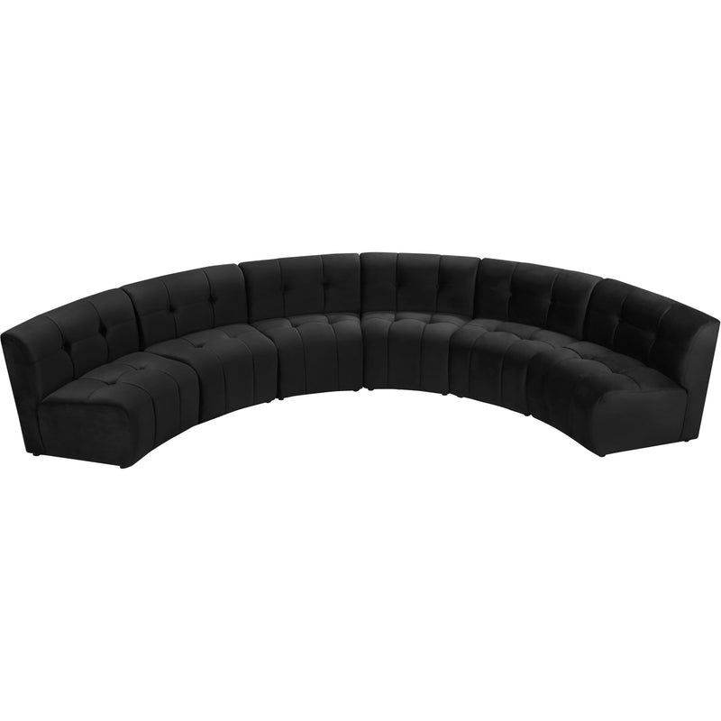 Meridian Limitless Black Velvet 6pc. Modular Sectional IMAGE 4