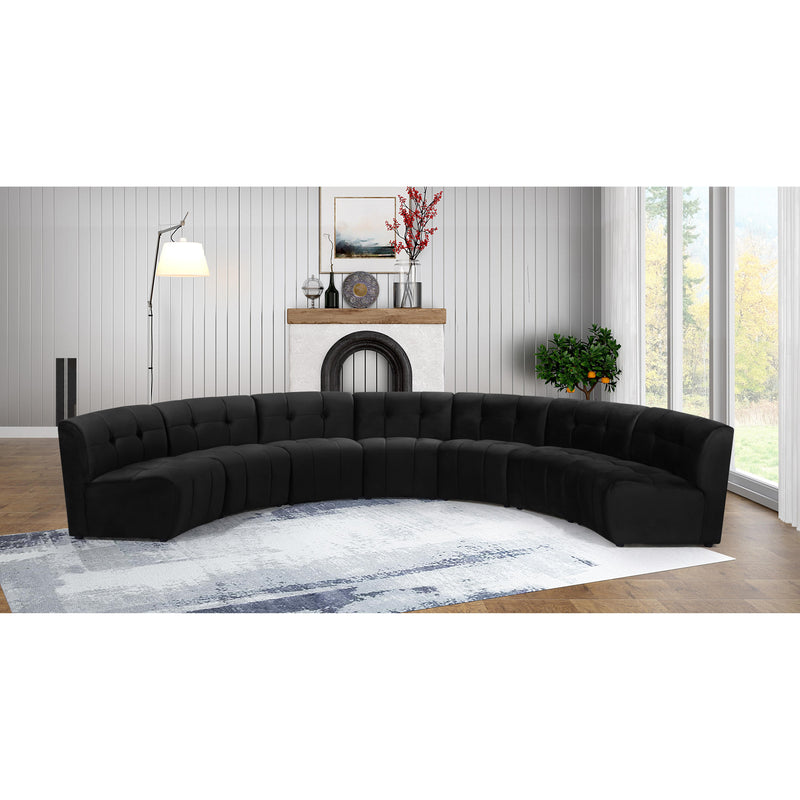 Meridian Limitless Black Velvet 7pc. Modular Sectional IMAGE 12