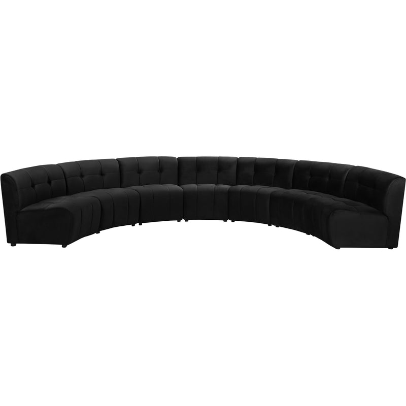 Meridian Limitless Black Velvet 7pc. Modular Sectional IMAGE 1