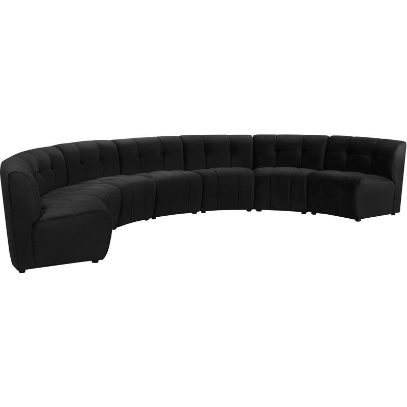 Meridian Limitless Black Velvet 7pc. Modular Sectional IMAGE 2