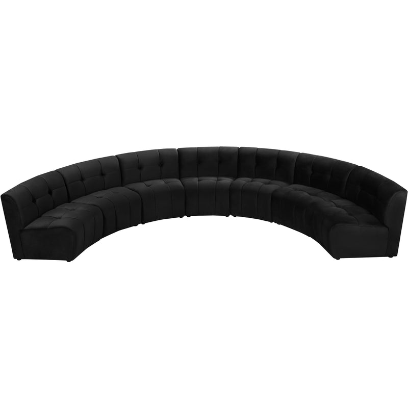 Meridian Limitless Black Velvet 7pc. Modular Sectional IMAGE 4