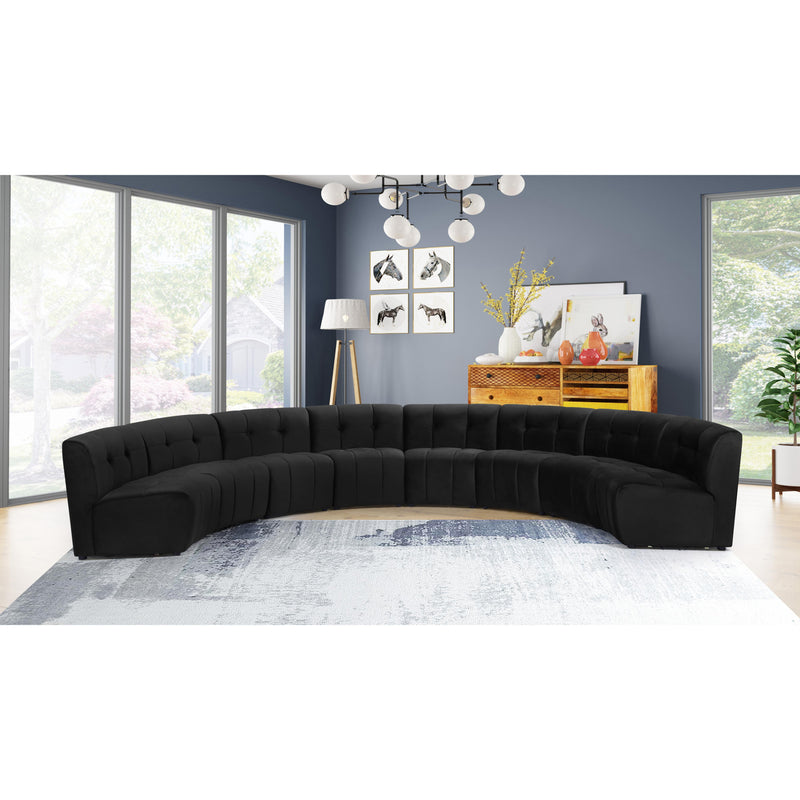 Meridian Limitless Black Velvet 8pc. Modular Sectional IMAGE 12