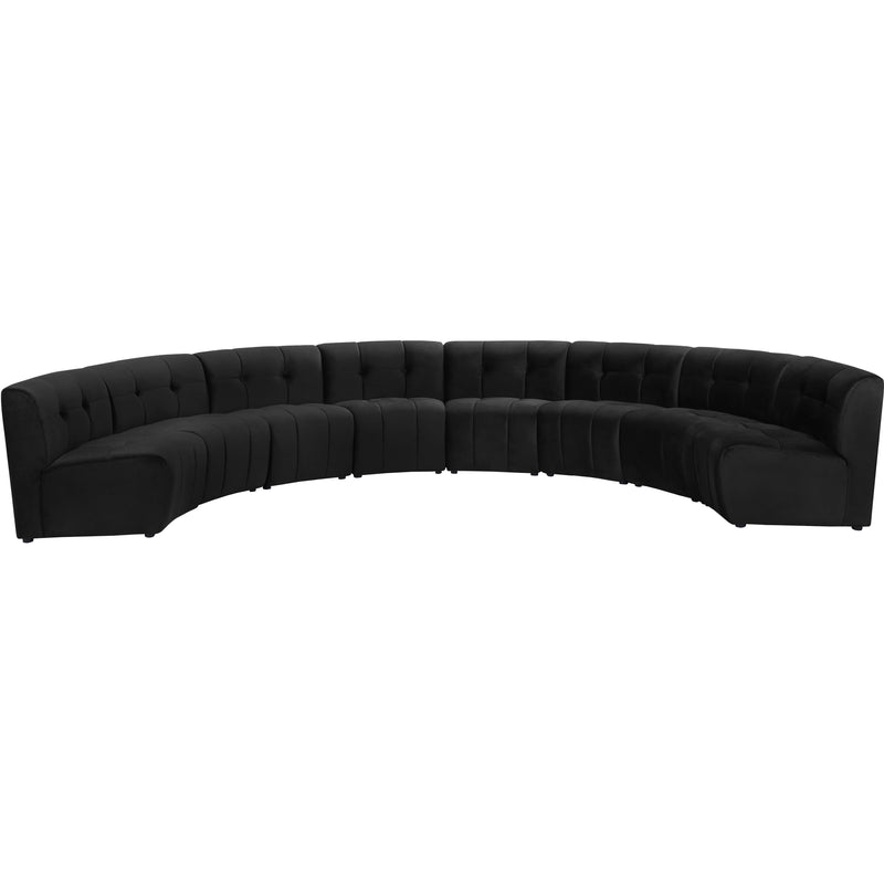 Meridian Limitless Black Velvet 8pc. Modular Sectional IMAGE 1