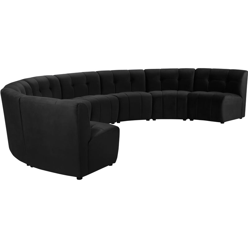 Meridian Limitless Black Velvet 8pc. Modular Sectional IMAGE 2