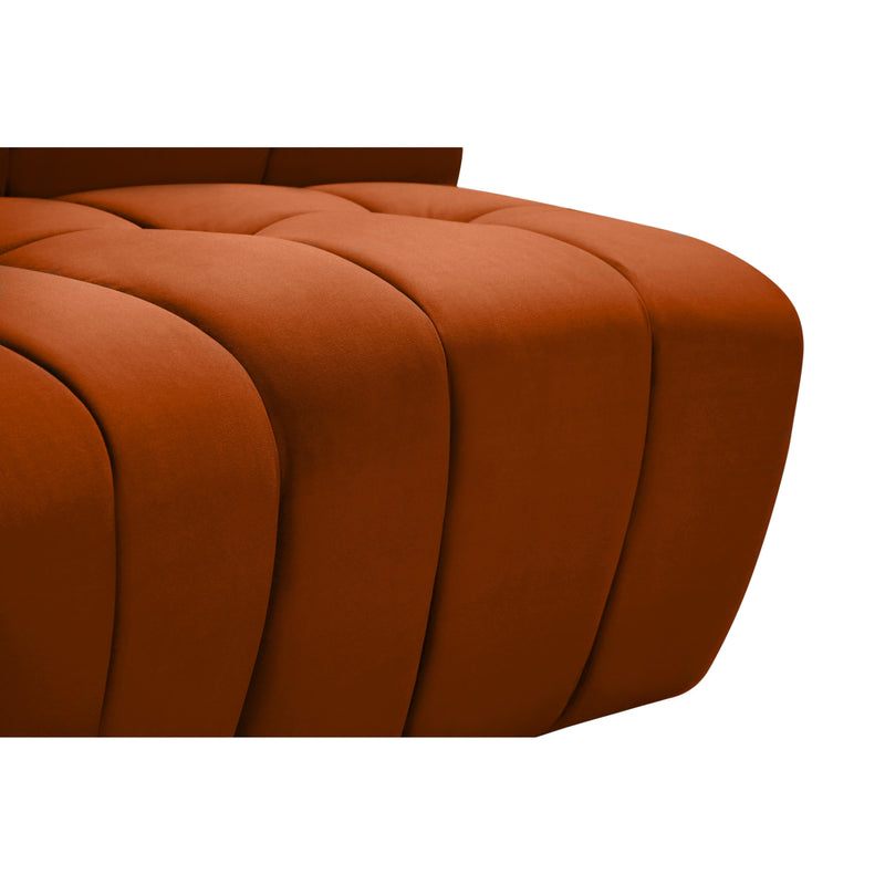 Meridian Limitless Cognac Velvet 9pc. Modular Sectional IMAGE 11