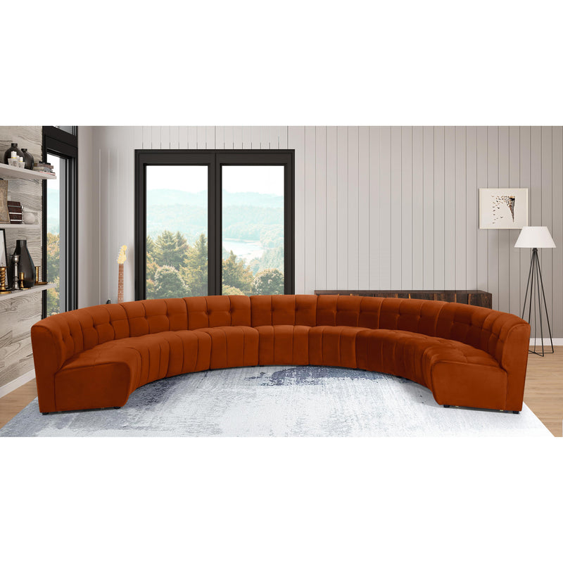 Meridian Limitless Cognac Velvet 9pc. Modular Sectional IMAGE 12