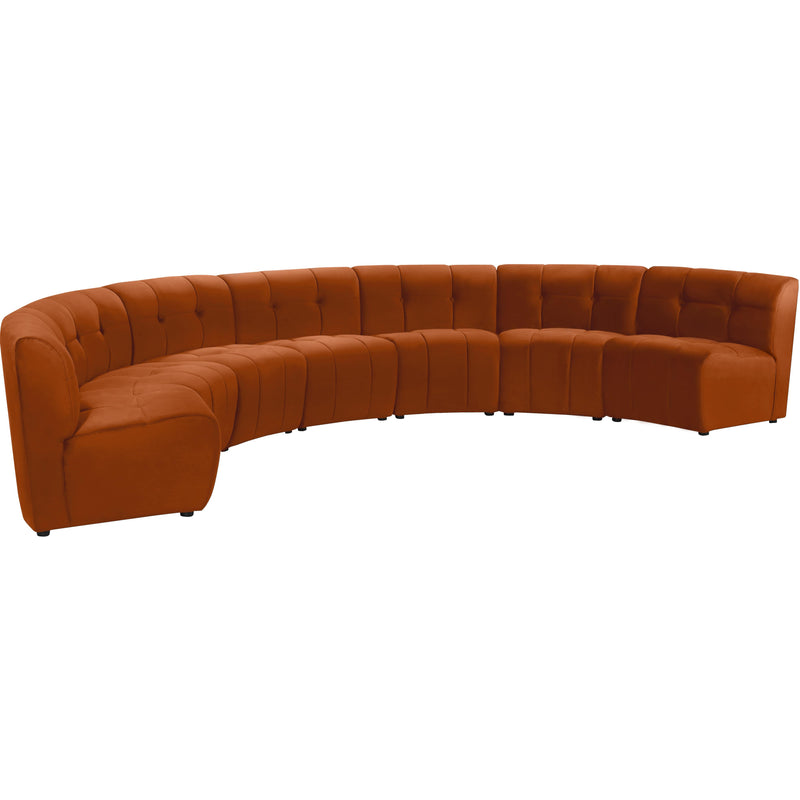 Meridian Limitless Cognac Velvet 7pc. Modular Sectional IMAGE 2