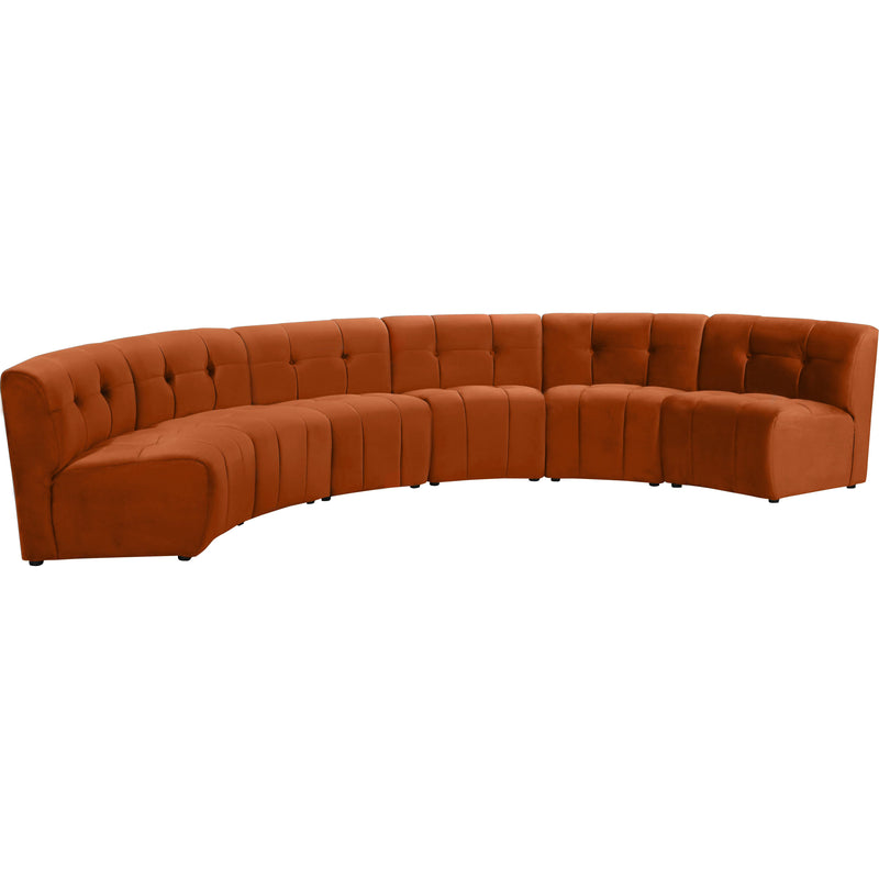 Meridian Limitless Cognac Velvet 6pc. Modular Sectional IMAGE 2