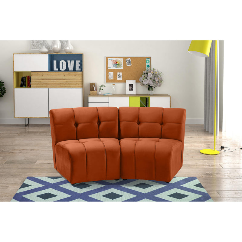 Meridian Limitless Cognac Velvet 2pc. Modular Sectional IMAGE 12