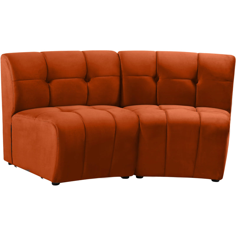 Meridian Limitless Cognac Velvet 2pc. Modular Sectional IMAGE 2