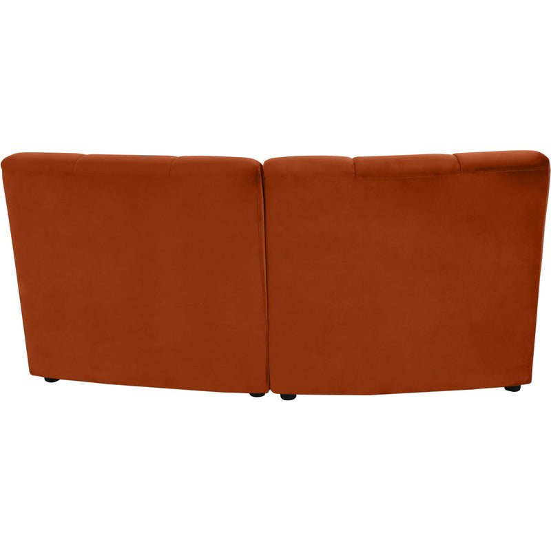 Meridian Limitless Cognac Velvet 2pc. Modular Sectional IMAGE 3