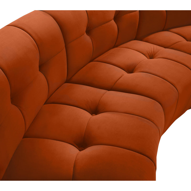 Meridian Limitless Cognac Velvet 2pc. Modular Sectional IMAGE 6